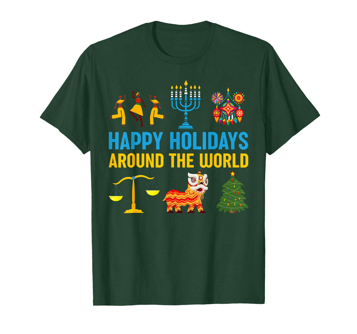 Happy Holidays Around The World Multicultural Matching Group T-Shirt