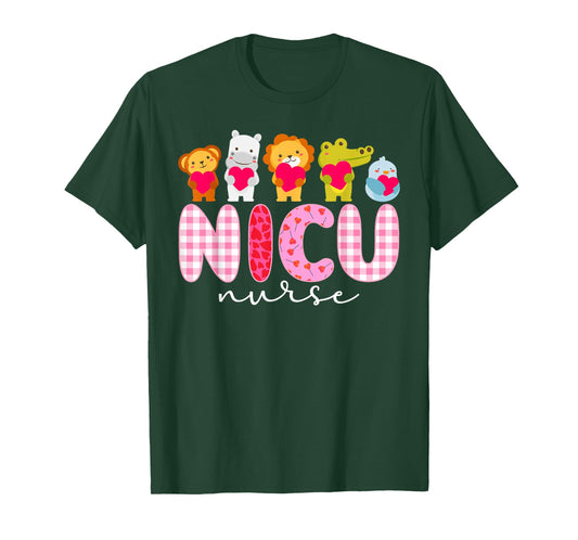 NICU Nurse Valentine Neonatal ICU Nurse Valentines Day T-Shirt