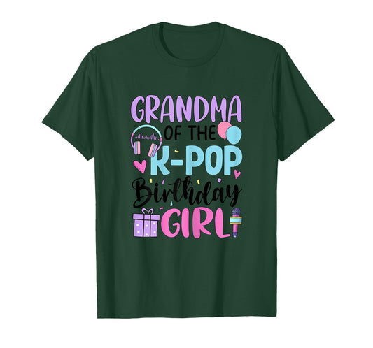 Grandma of The K Pop Birthday Girl K-Pop Birthday T-Shirt