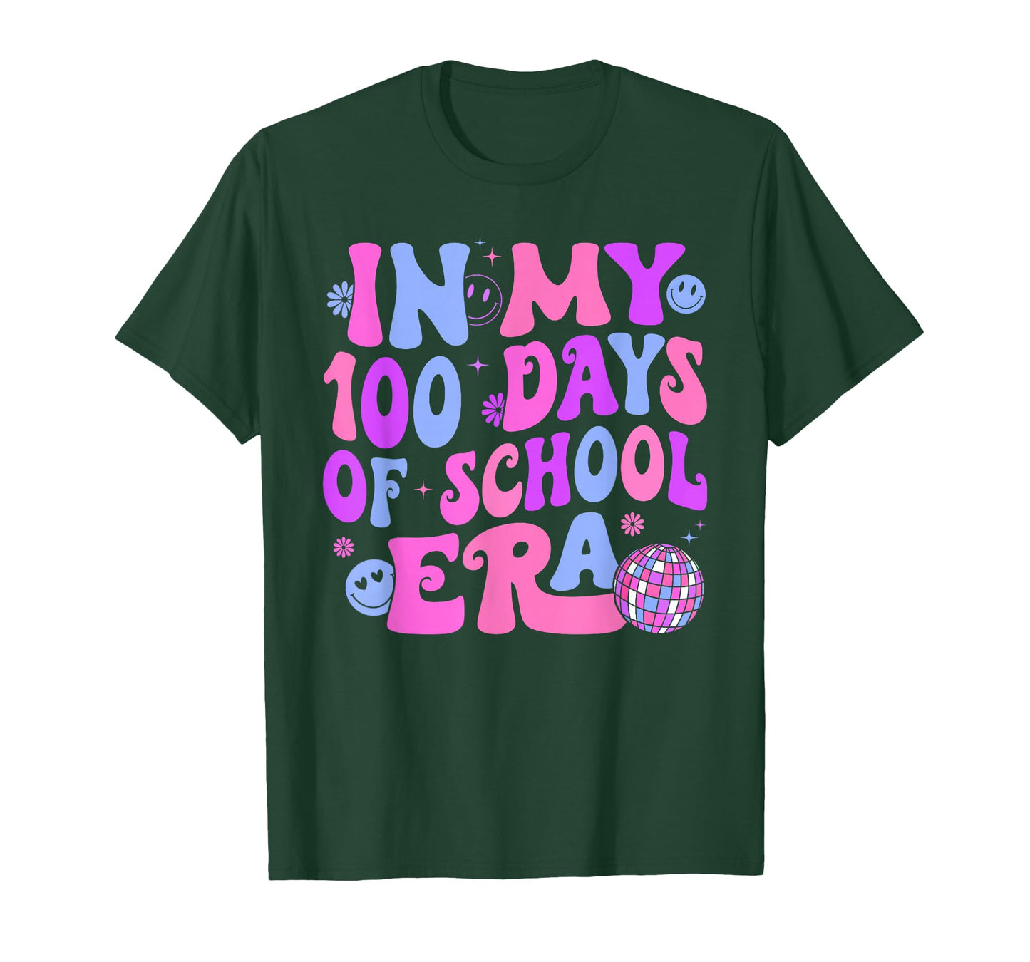in My 100 Days of School Era Retro Disco 100th Day of School T-Shirt