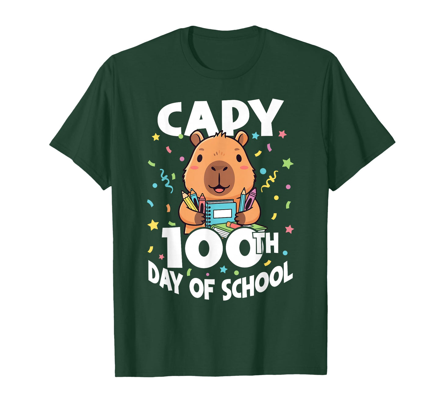 Capy 100th Day of School Capybara 100 Days of School Kids T-Shirt