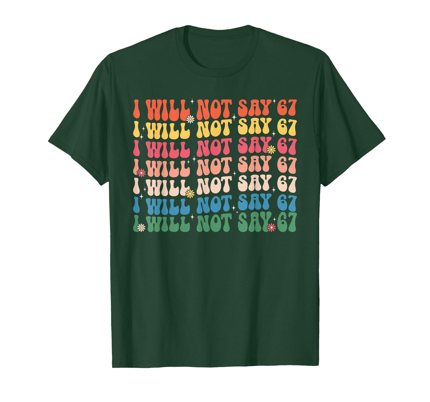 67 Write Lines Six Seven 7endy 6 7endy Retro Groovy 67 Meme T-Shirt