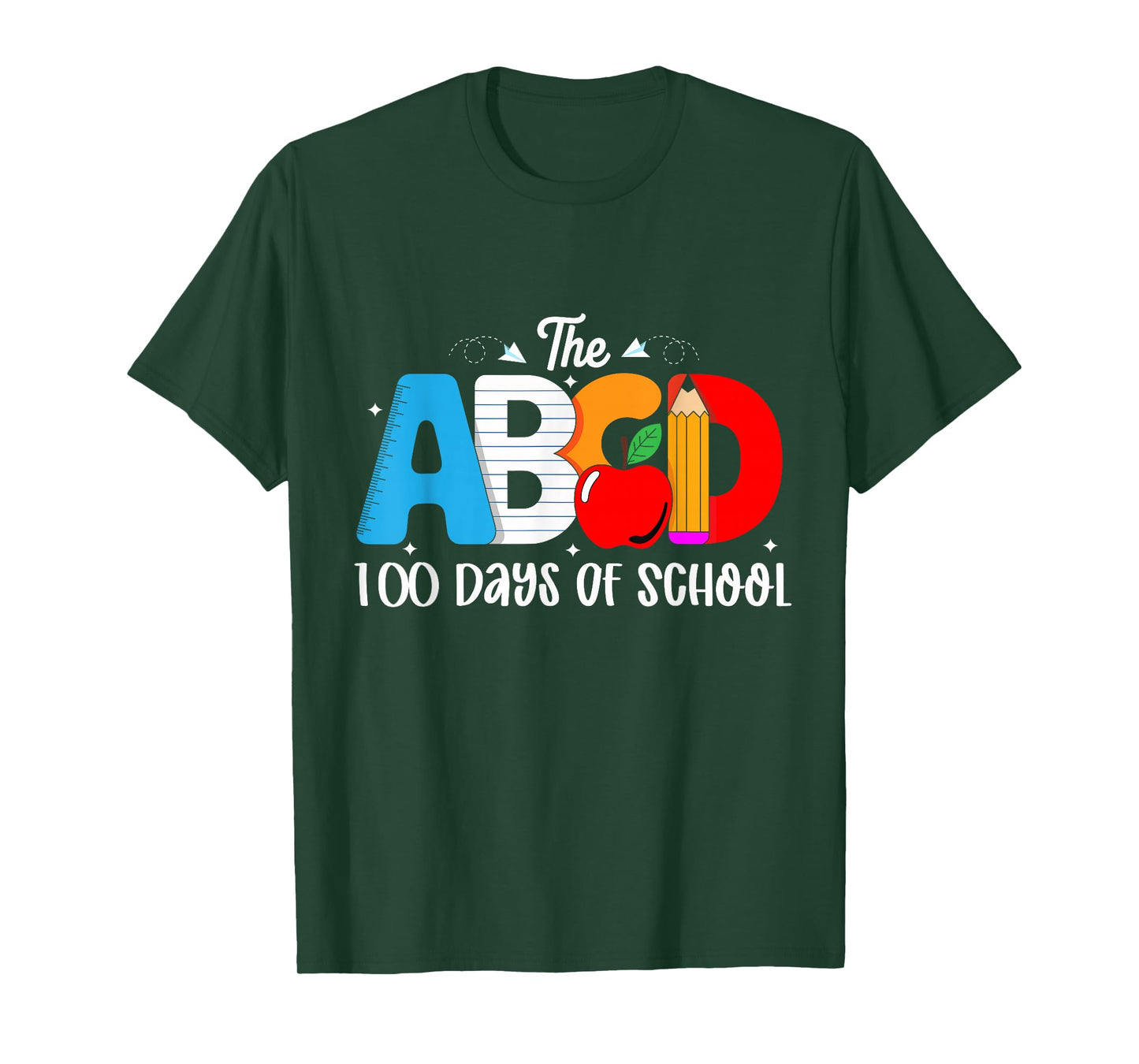 Teachers 100 Days of School ABCD Kids 100th Day T-Shirt