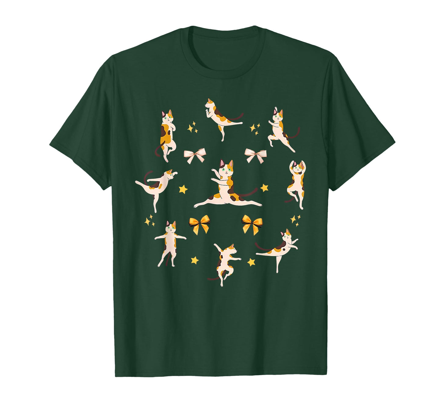 Cute Ballet Kitten Cat Dancing Ballerina Ballet Teacher Bow T-Shirt