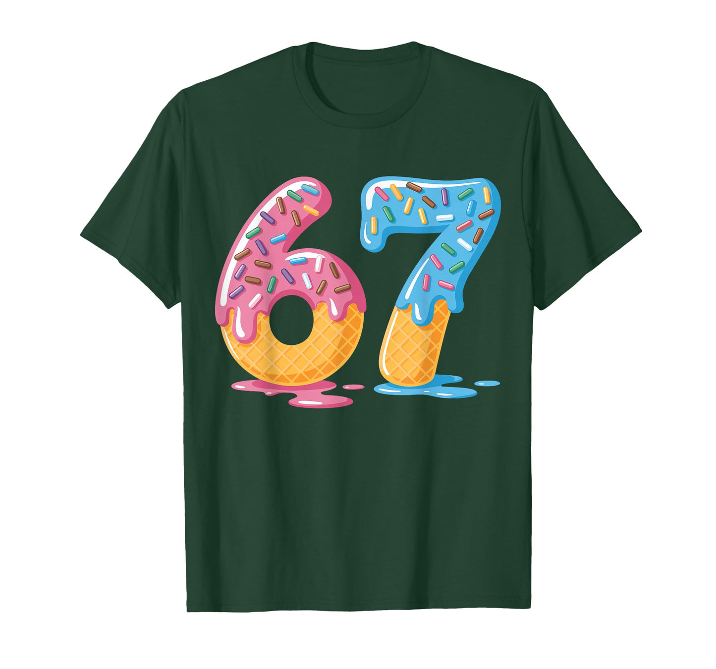67 Shirt Ice Cream Shorts Funny Meme Slang Six Seven 6 7 T-Shirt