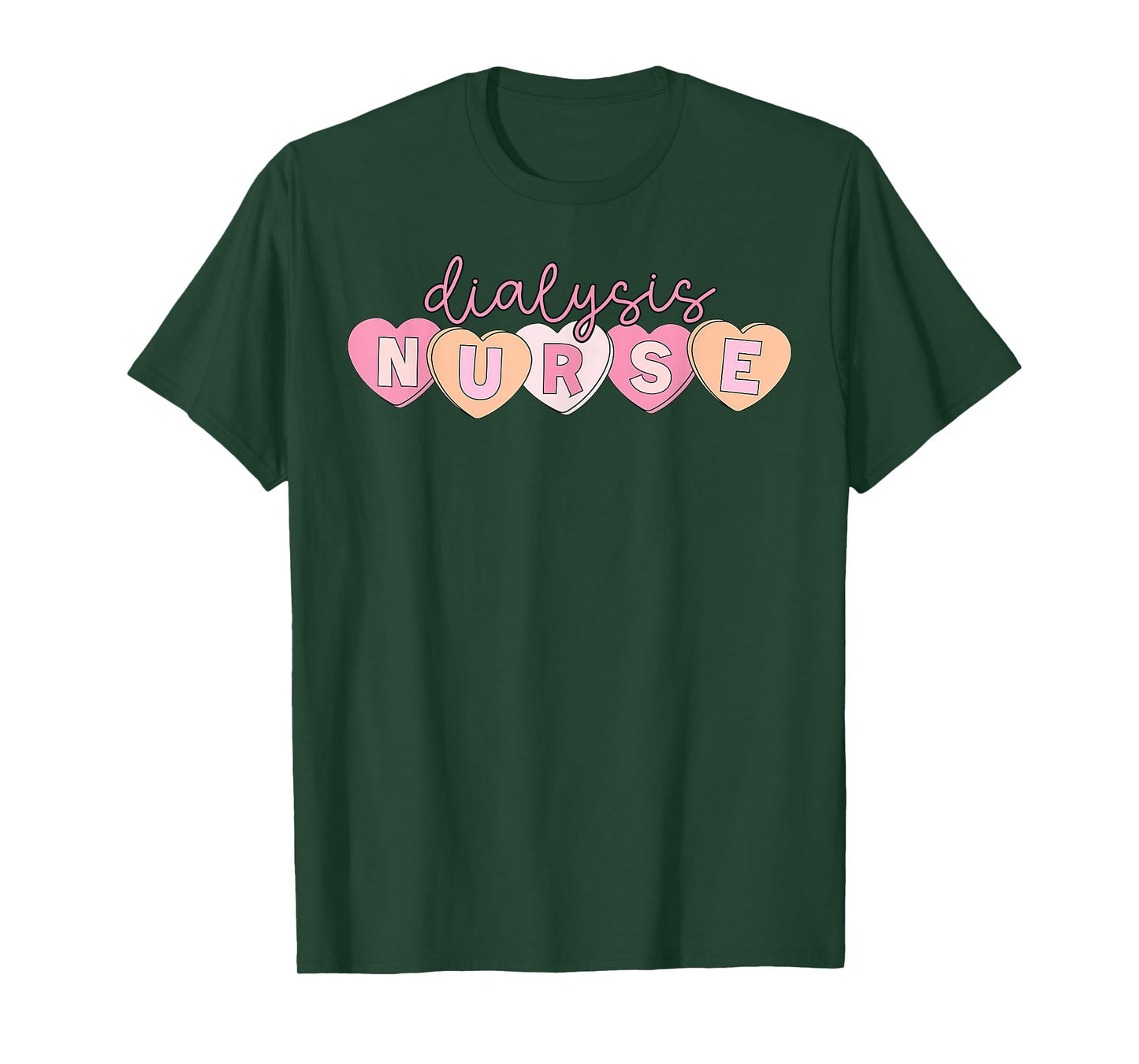 Heart Dialysis Nurse Valentine Kidney Nephrology Nursing RN T-Shirt