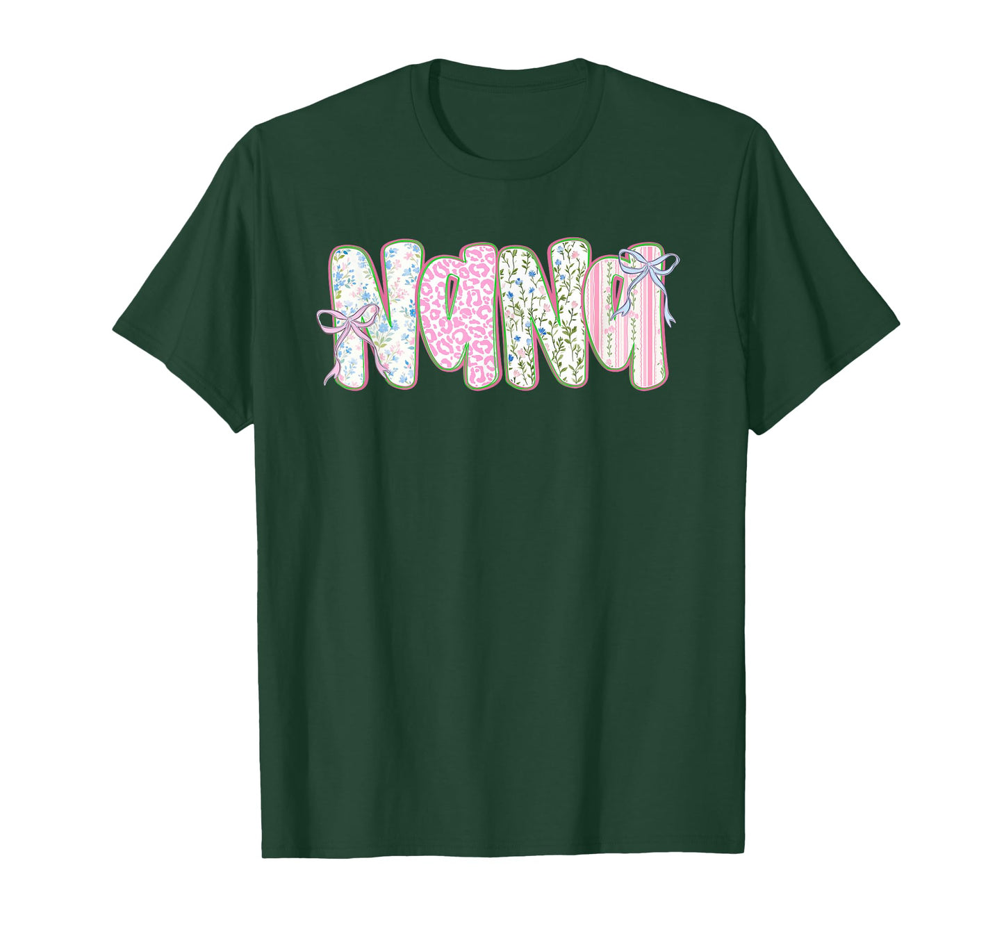 Nana Floral Coquette Bow Mother's Day Cute Women Grandma T-Shirt