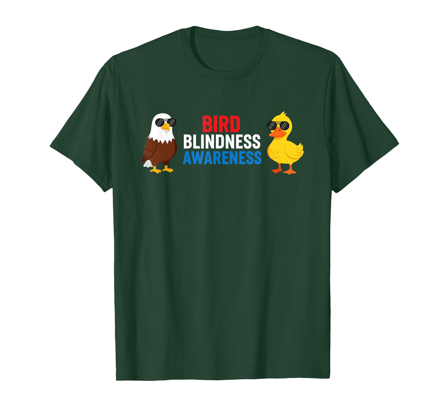 Bird Blindness Awareness Funny Design for Animal Lovers T-Shirt
