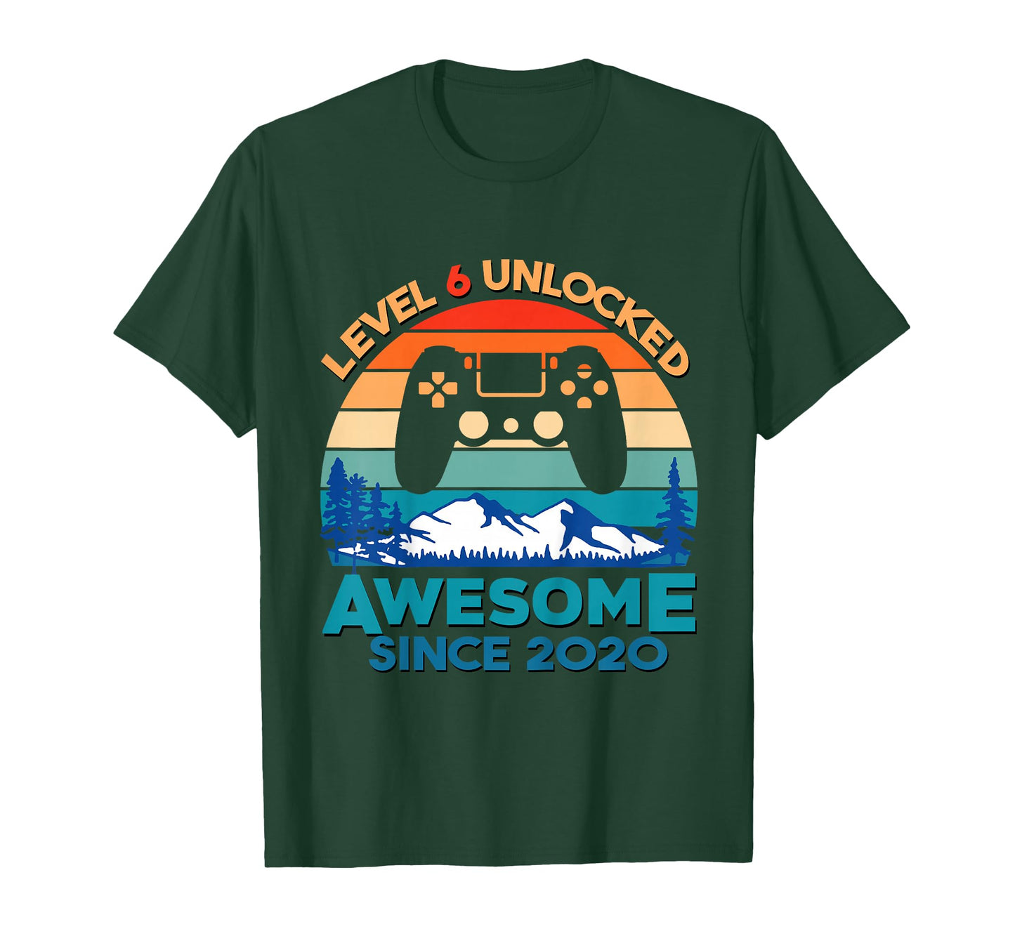 Kids Level 6 Unlocked 6th Birthday Boy Game Turning 6 Year Old T-Shirt