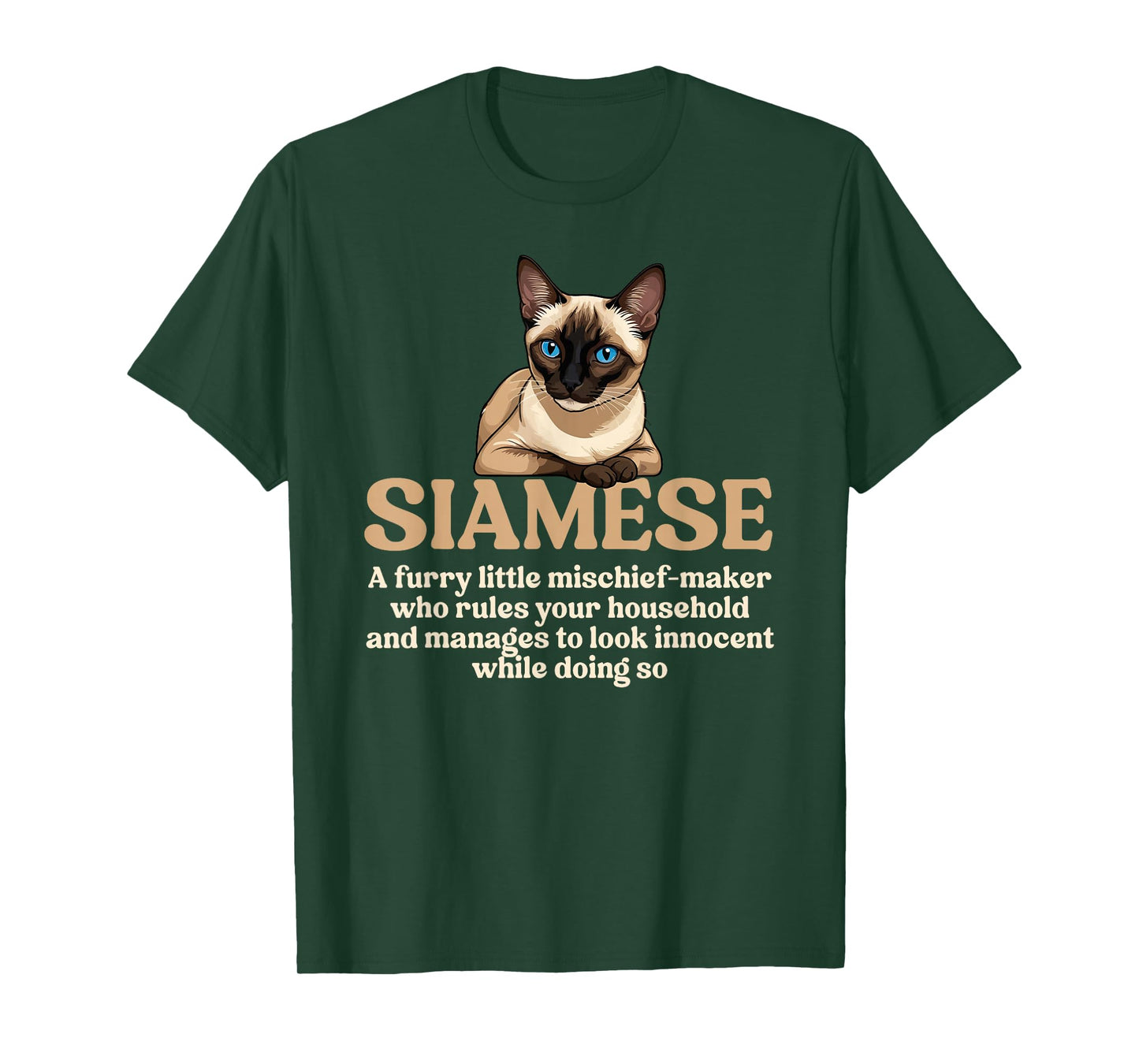 Siamese Cat Definition Siamese Owner Siamese Cat Lover T-Shirt