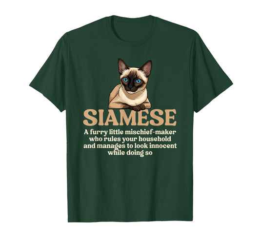 Siamese Cat Definition Siamese Owner Siamese Cat Lover T-Shirt