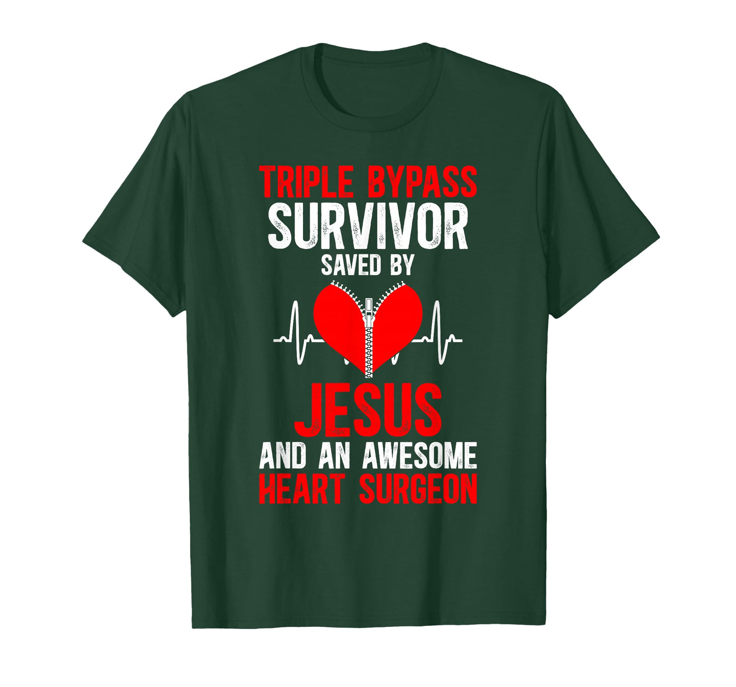 Triple Bypass Surgery Survivor Saved by Jesus T-Shirt