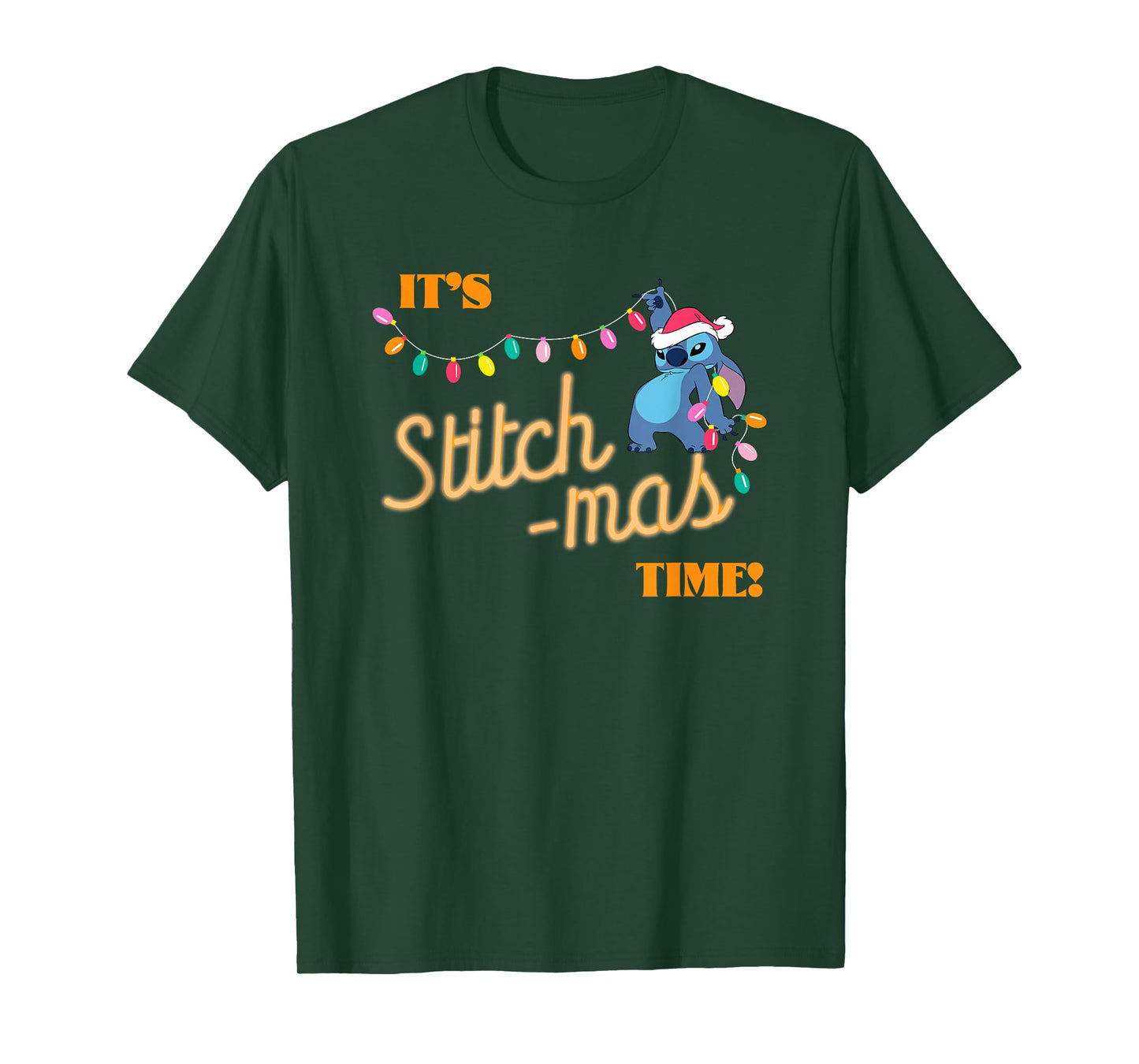 Disney Lilo & Stitch Christmas It's Stitchmas Time Cool Pose T-Shirt