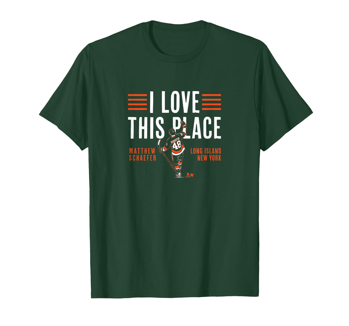 Matthew Schaefer - I Love This Place - New York Hockey T-Shirt