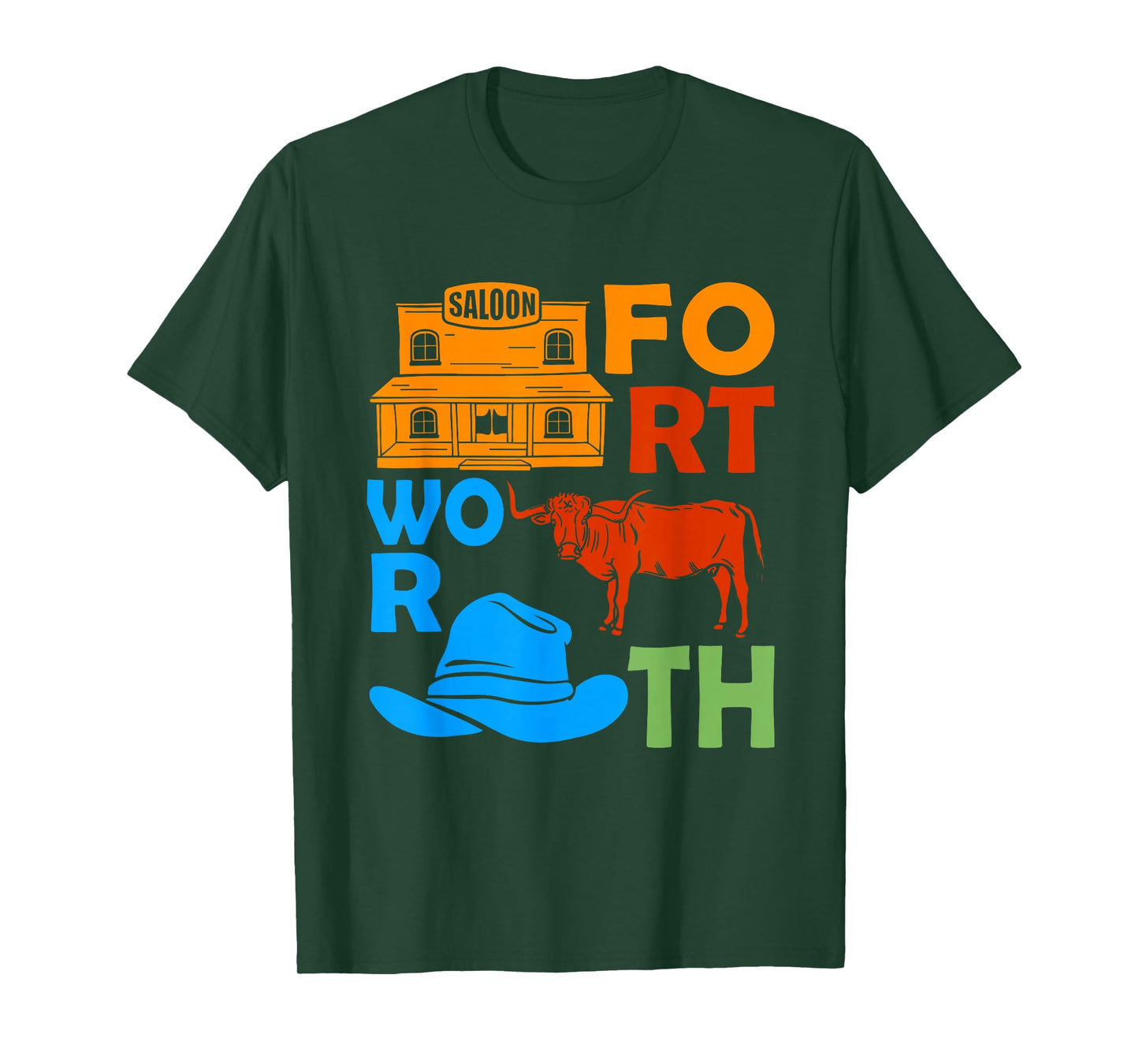 Fort Worth Texas Souvenir Men Cowboy Forth Worth T-Shirt