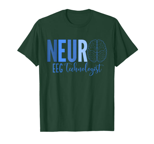 Retro Neuro EEG Technologist Anatomy Brain Neurology Nursing T-Shirt