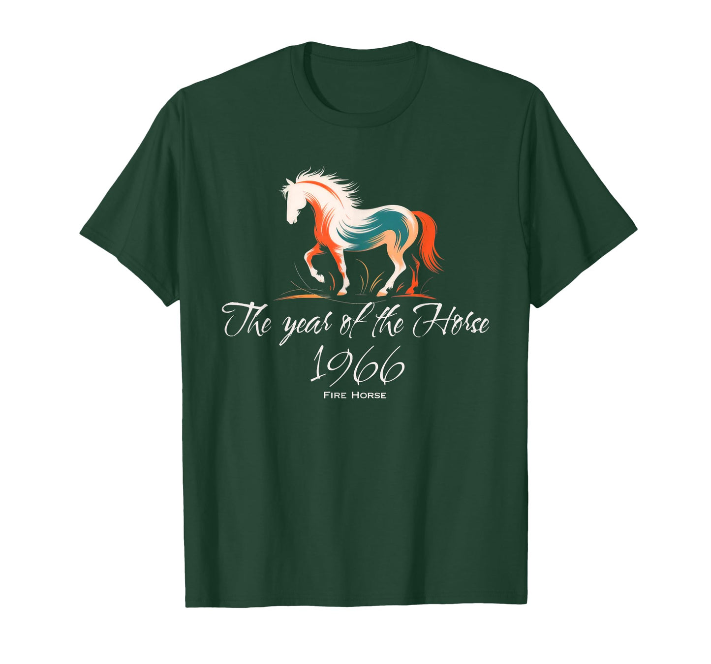Year of The Horse 1966 Fire Horse 1966 Birthday Design T-Shirt