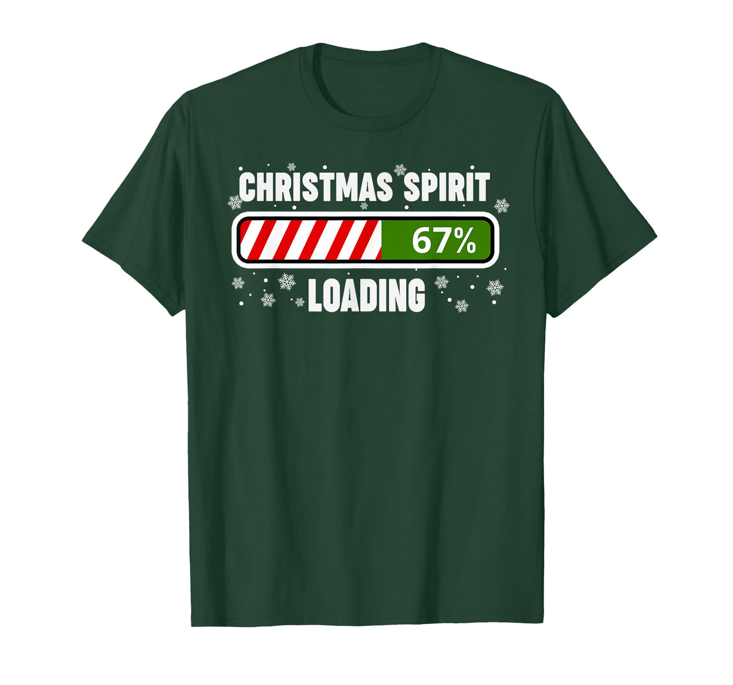 Christmas Spirit Loading 67 Funny Meme Boys Kids Six Seven T-Shirt