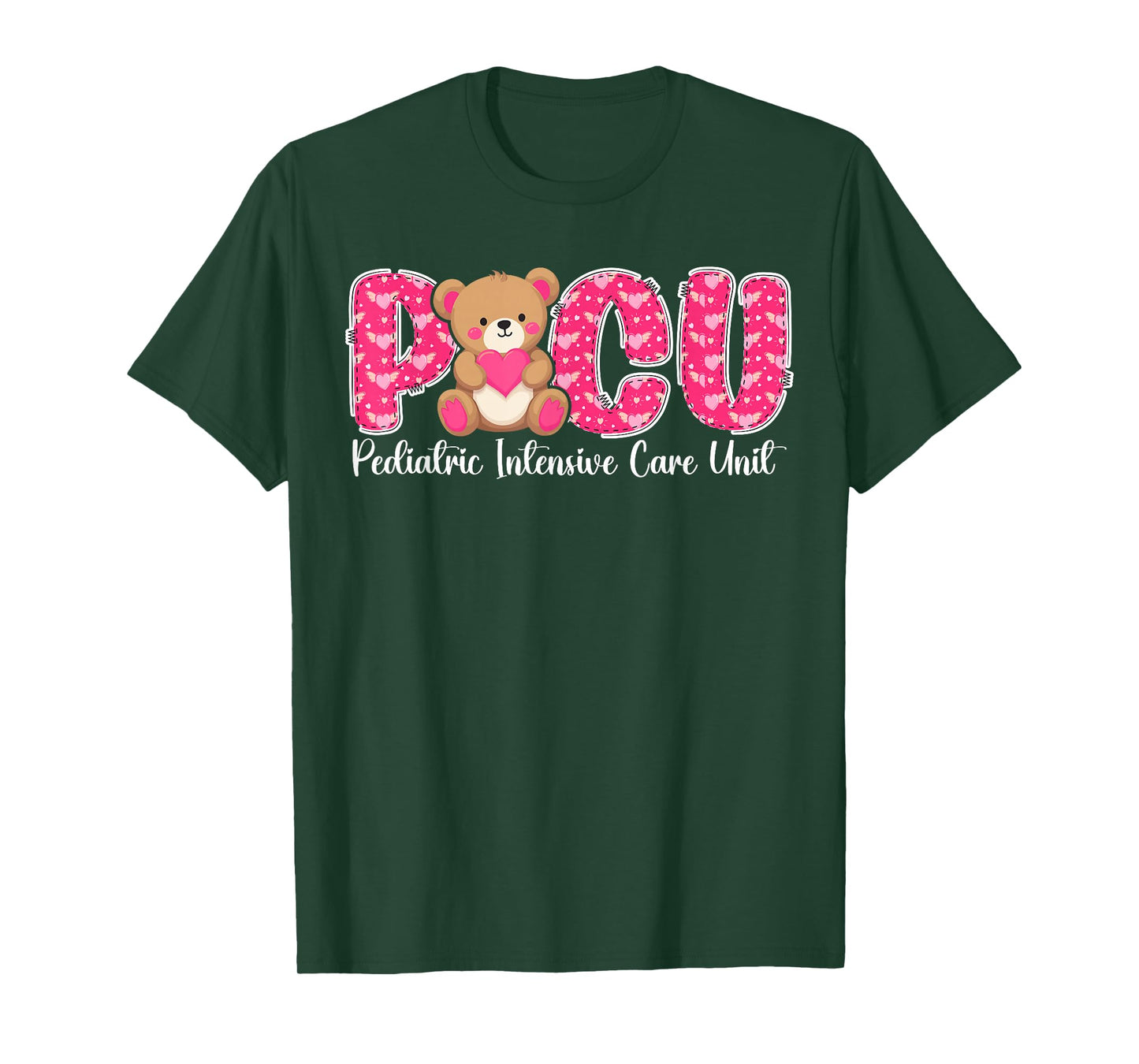 PICU Valentine Pediatric Intensive Care Unit Valentines Day T-Shirt