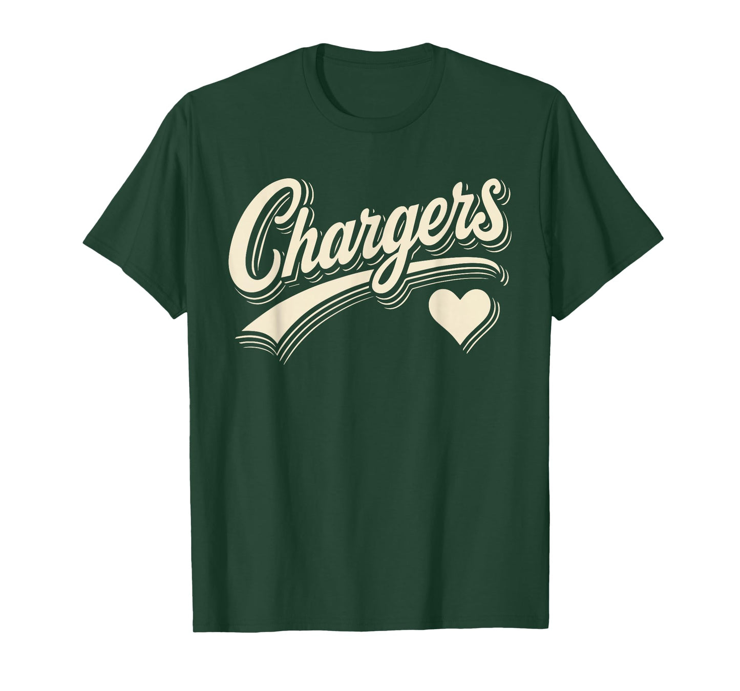 Vintage Chargers Name Heart Retro Gift for Men Women Kids T-Shirt