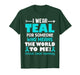 Cervical Cancer Awareness Ribbon Teal Support Men Women Kids T-Shirt