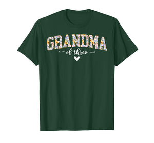 Grandma of Three Triplet Grandma of 3 Grandmother of Three T-Shirt