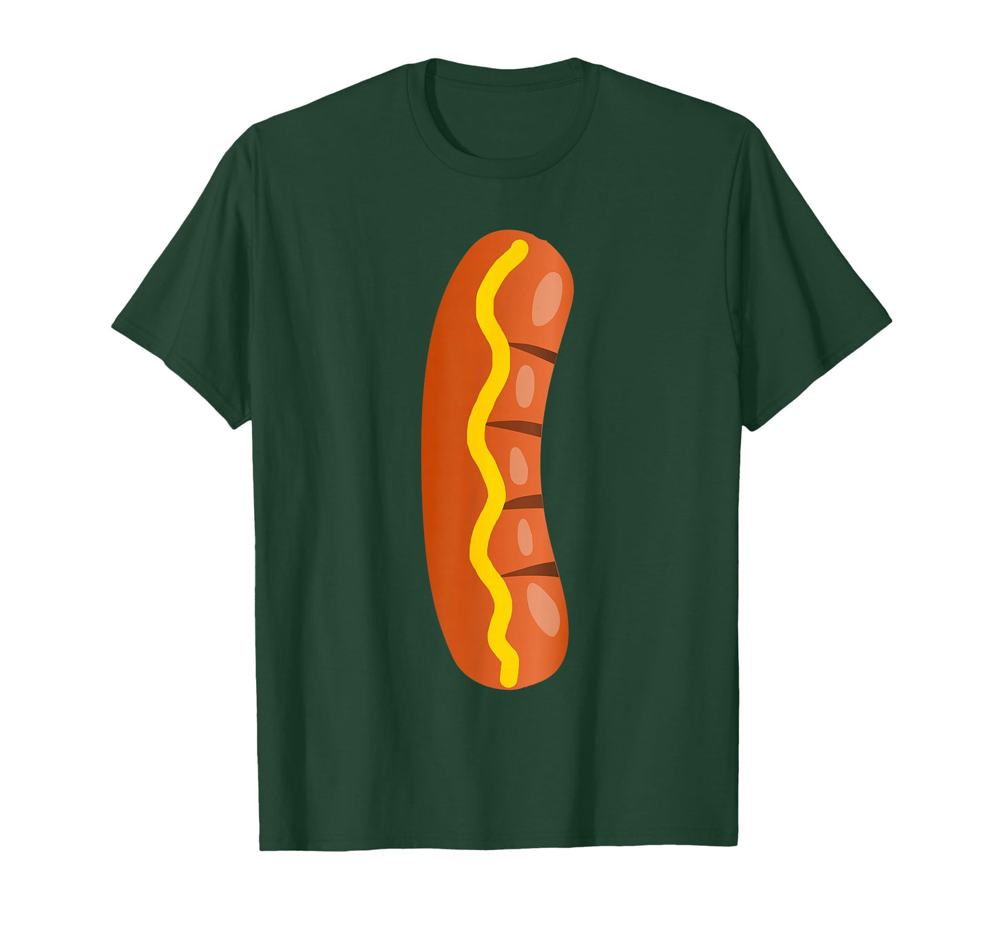 Hot Dog Costume Funny Easy Halloween Couple Cosplay with Bun T-Shirt
