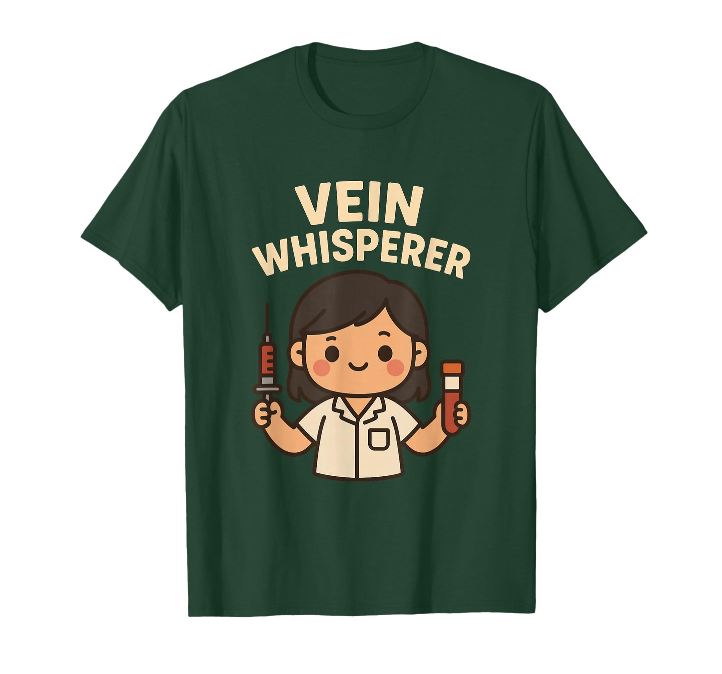 Funny Kawaii Phlebotomist Woman Blood Draw Nurse Phlebotomy T-Shirt