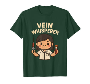 Funny Kawaii Phlebotomist Woman Blood Draw Nurse Phlebotomy T-Shirt