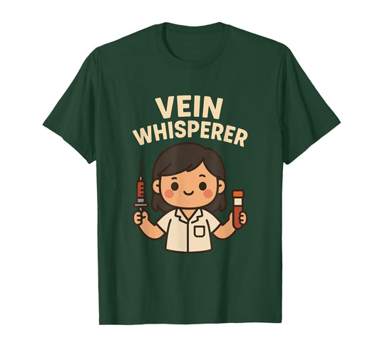 Funny Kawaii Phlebotomist Woman Blood Draw Nurse Phlebotomy T-Shirt