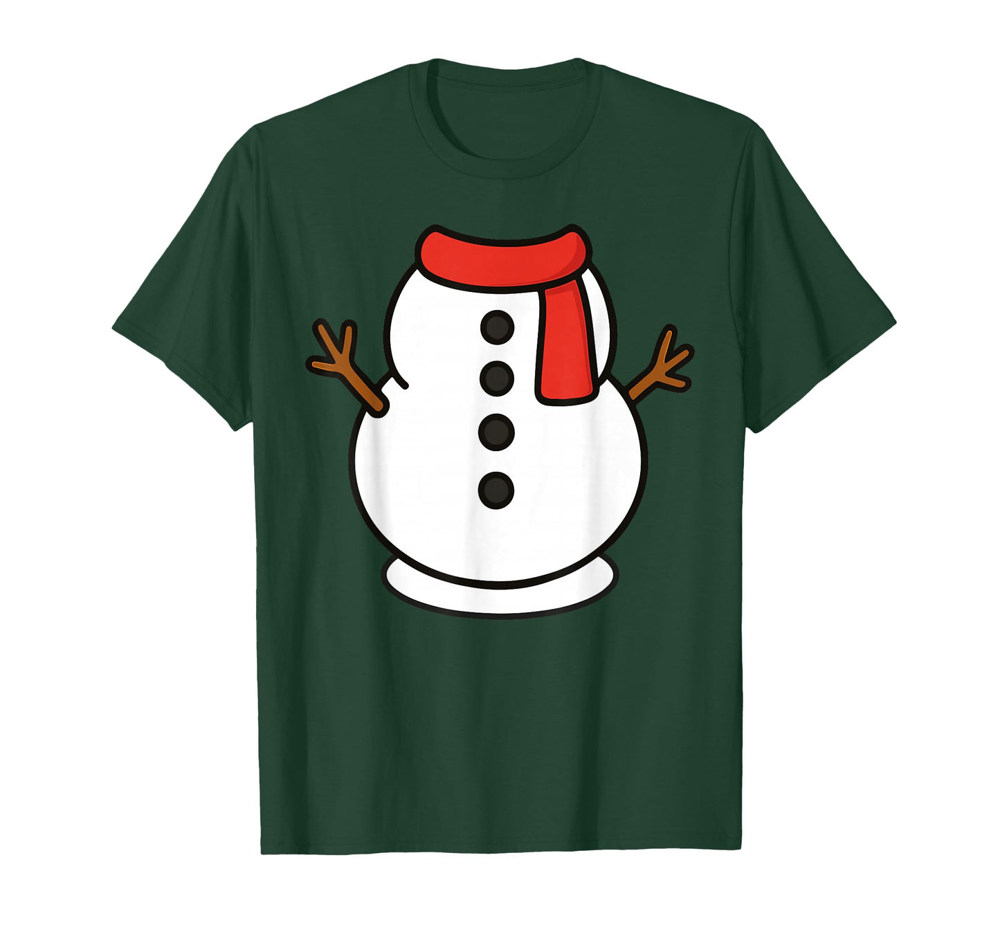 Snowman Costume Shirt Snowman Body Christmas Outfit Men Kids T-Shirt