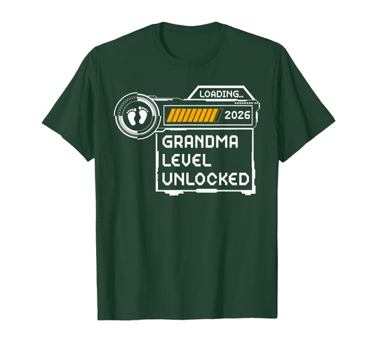 Grandma Level Unlocked Est 2026 First Time Nana Soon to Be T-Shirt