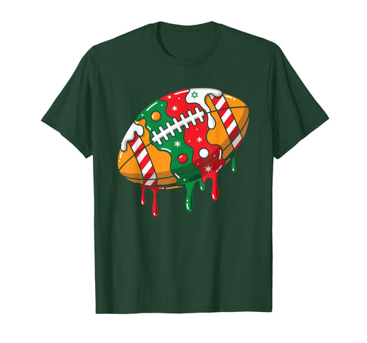 Football Christmas Drip T-Shirt