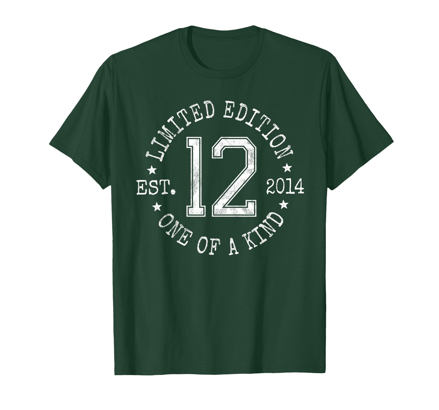 Limited Edition Est 2014 One of a Kind 12th Birthday T-Shirt