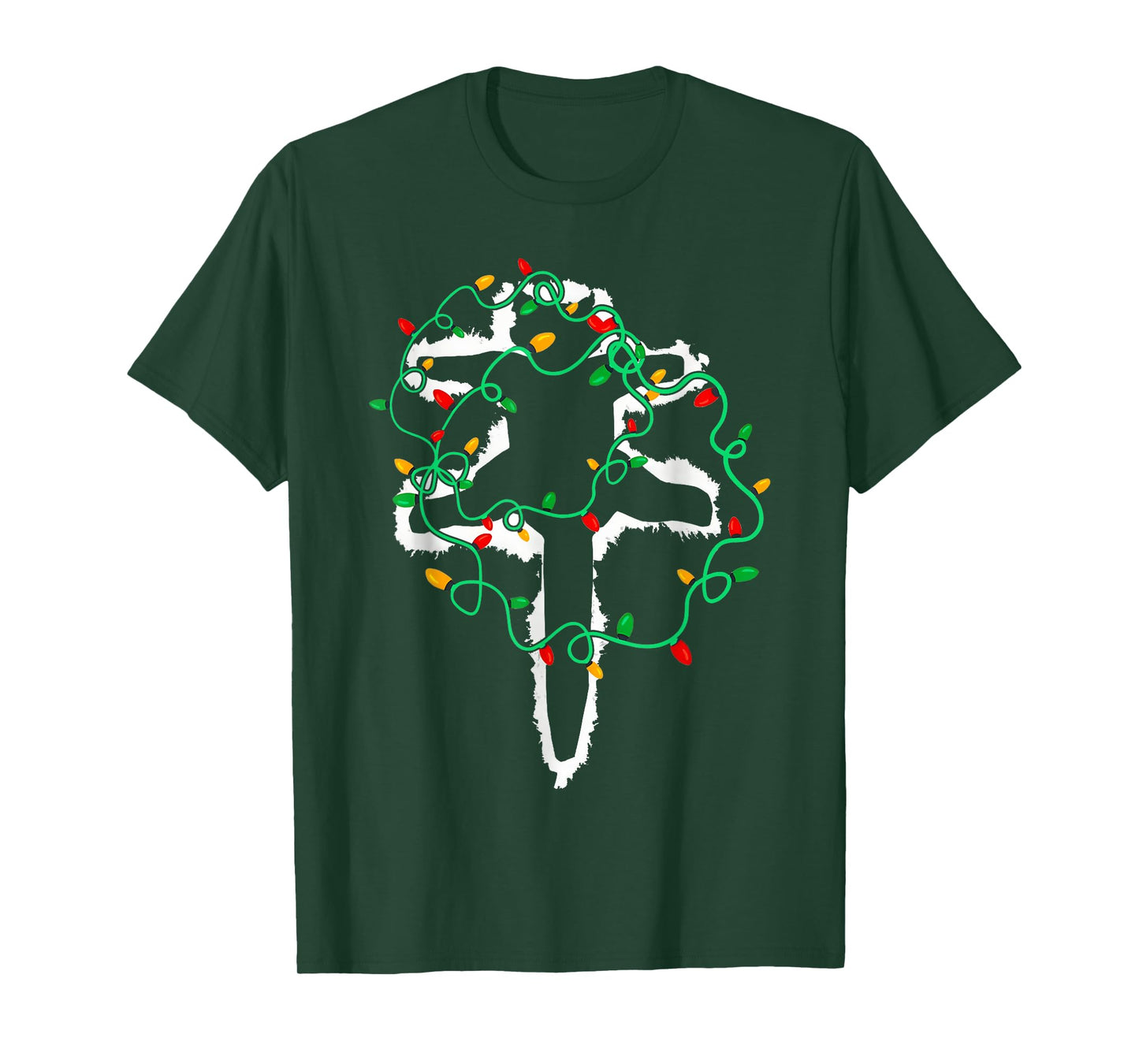 Cat Wrapped in Christmas Lights Meowy Cats Women Men Kids T-Shirt
