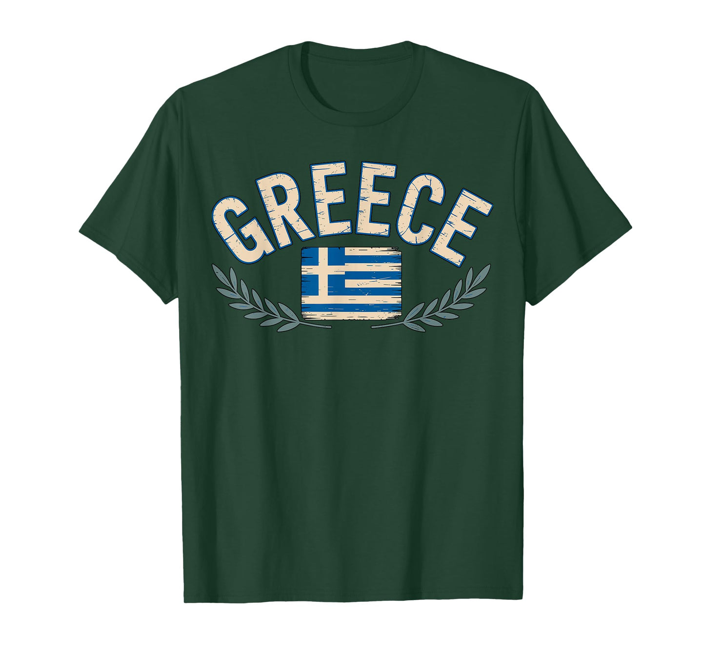 Greece Flag Laurel Wreath Travel Souvenir Greek T-Shirt