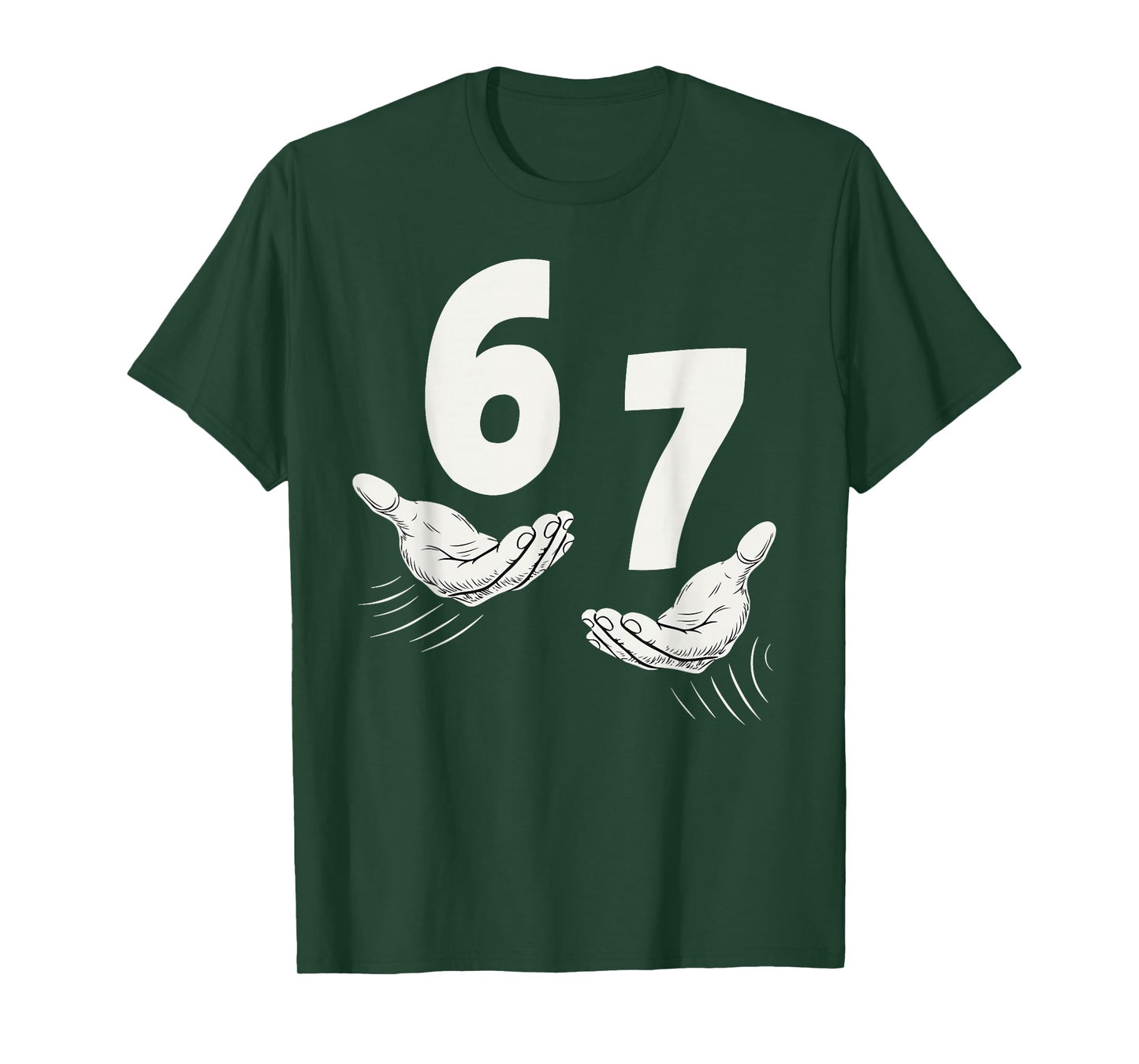 Six Seven 67 6 7 Kids 67 Teen Boys 6-7 Meme Hands Funny T-Shirt