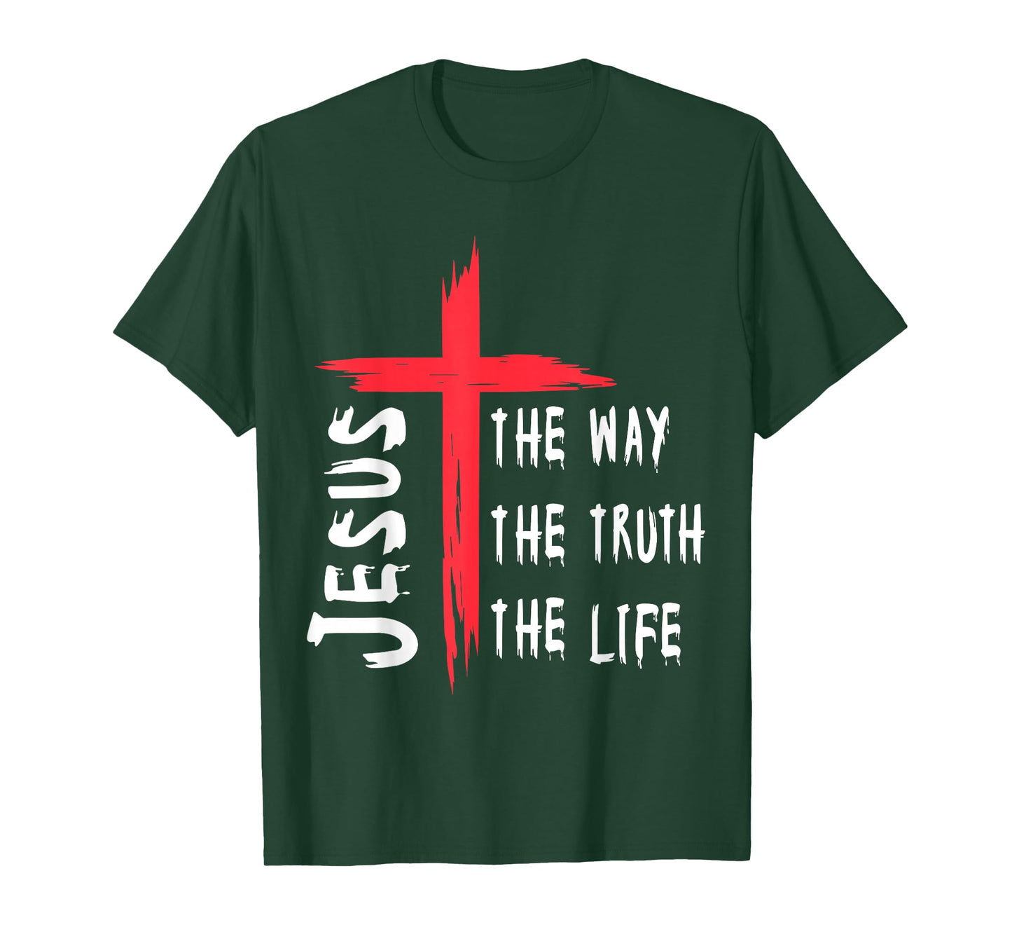 Jesus The Way The Truth The Life Christian Cross T-Shirt