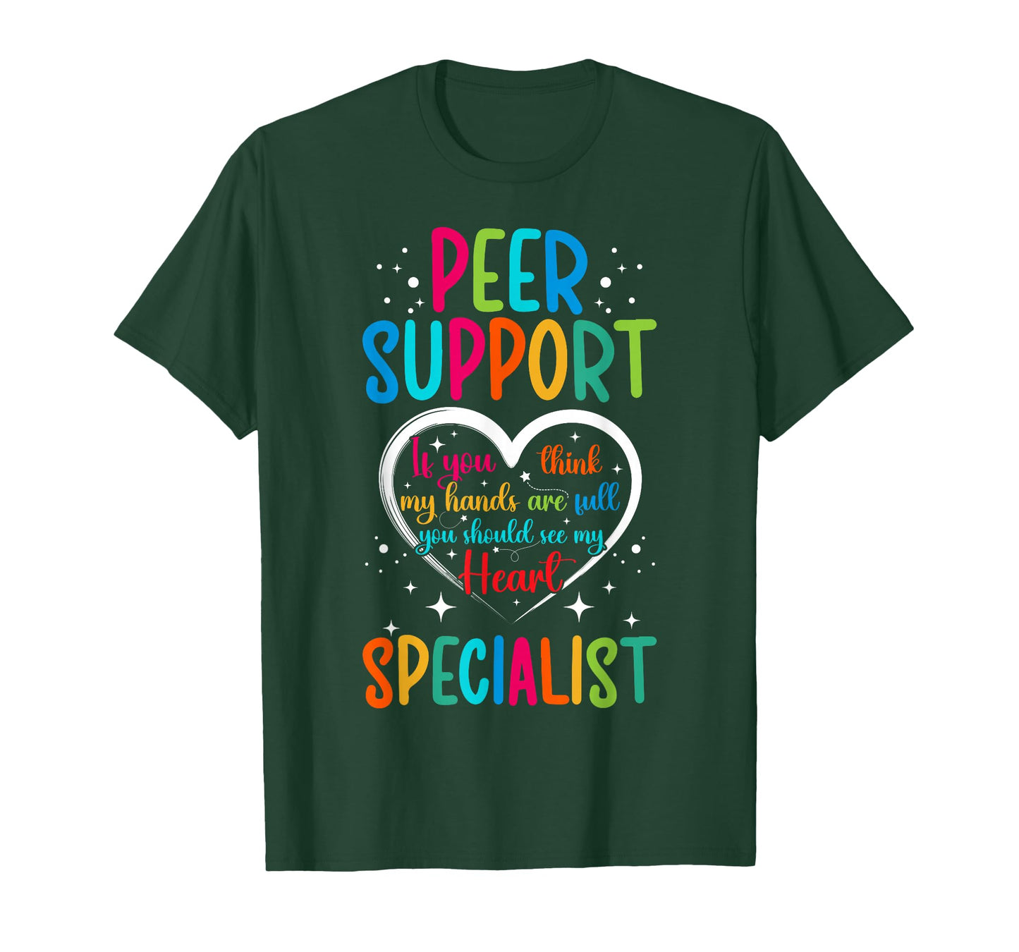 Peer Support Specialist Heart Peer Recovery Support T-Shirt