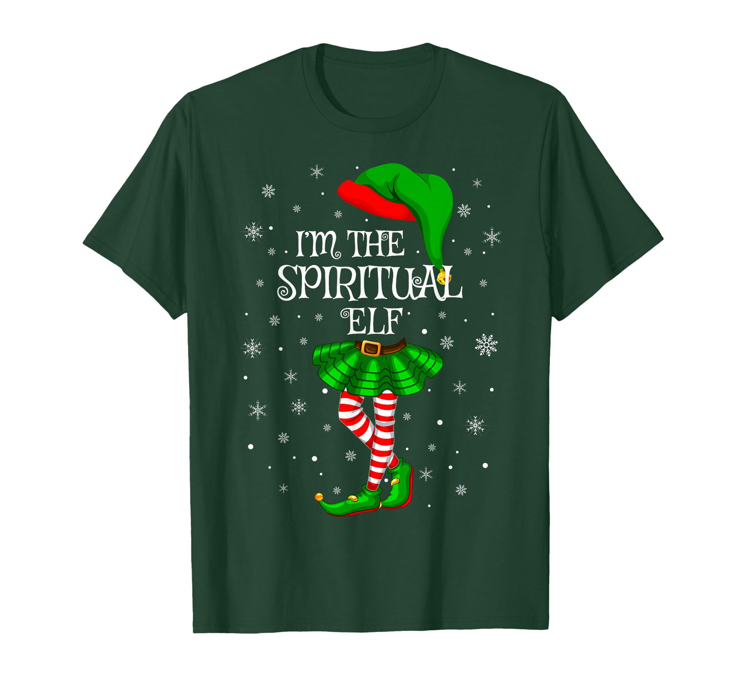 Spiritual Elf Christmas Family Group Women Girls Xmas Pajama T-Shirt