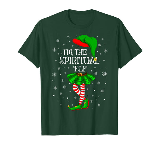 Spiritual Elf Christmas Family Group Women Girls Xmas Pajama T-Shirt