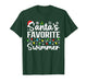 Santa's Favorite Swimmer Funny Christmas Family Matching T-Shirt