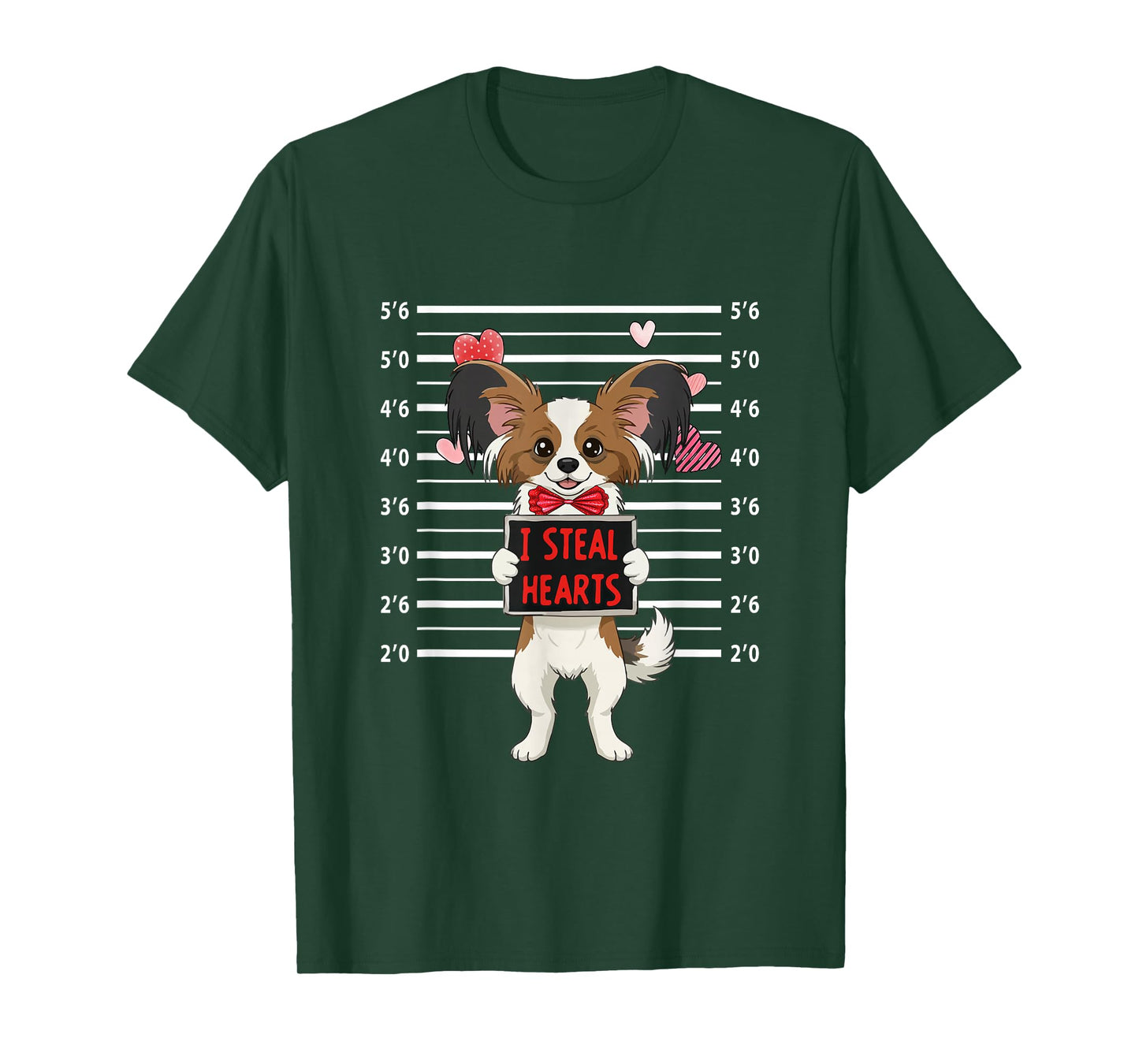I Steal Cute Hearts Valentine's Day Papillon Lover Owner T-Shirt