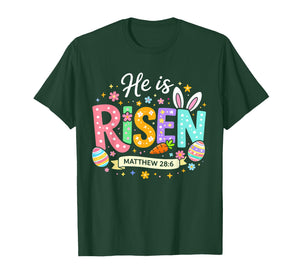 Women Easter He is Risen Jesus Religious Christian Women Kid T-Shirt
