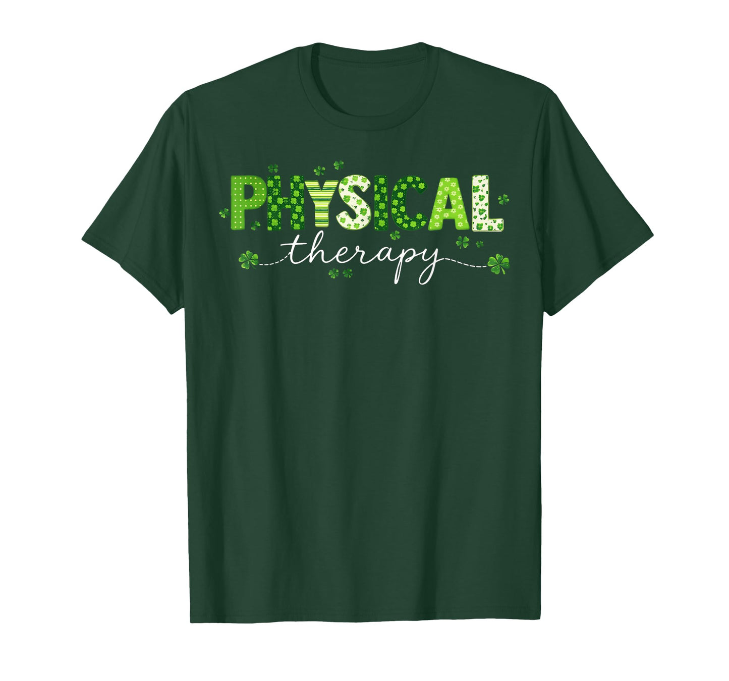Groovy Physical Therapy Lucky Shamrock St Patrick's Day T-Shirt