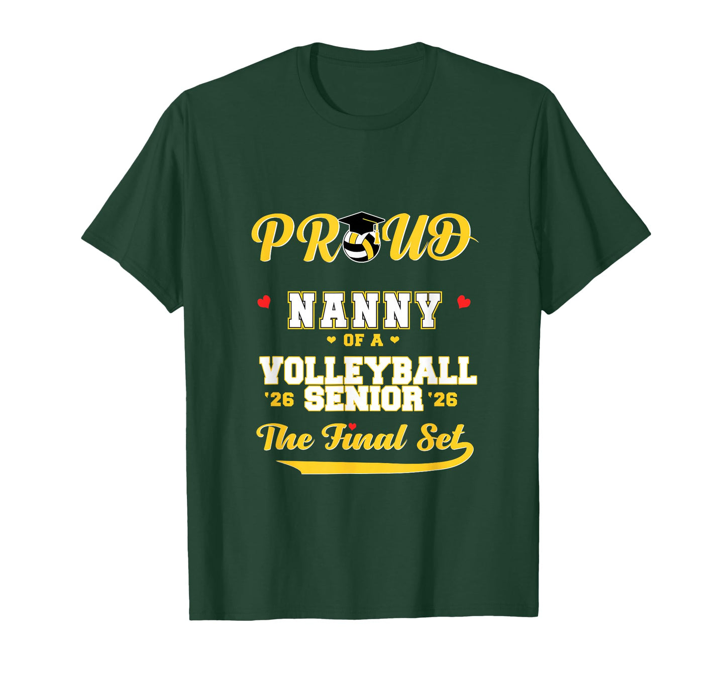 Cool Family '26 Graduation Volleyball Player Nanny T-Shirt