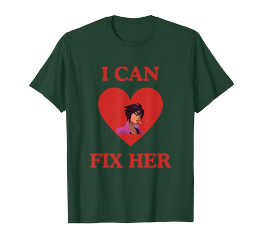 I Can Fix Her Funny Invisigal Love Dispatch Video Game T-Shirt