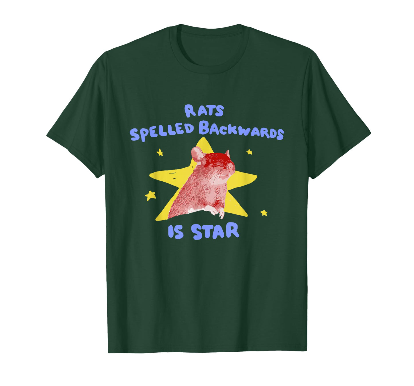 Rats Spelled Backwards is Star Rat Meme Rat Lover Animal T-Shirt