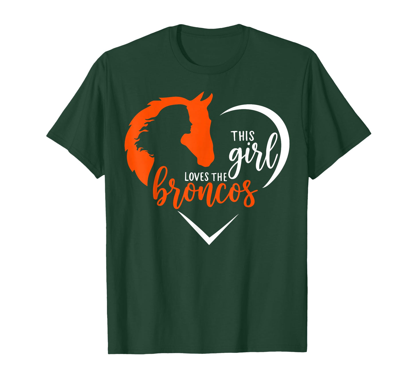 This Girl Loves Broncos Cute Quote Gift for Men Women Kid T-Shirt