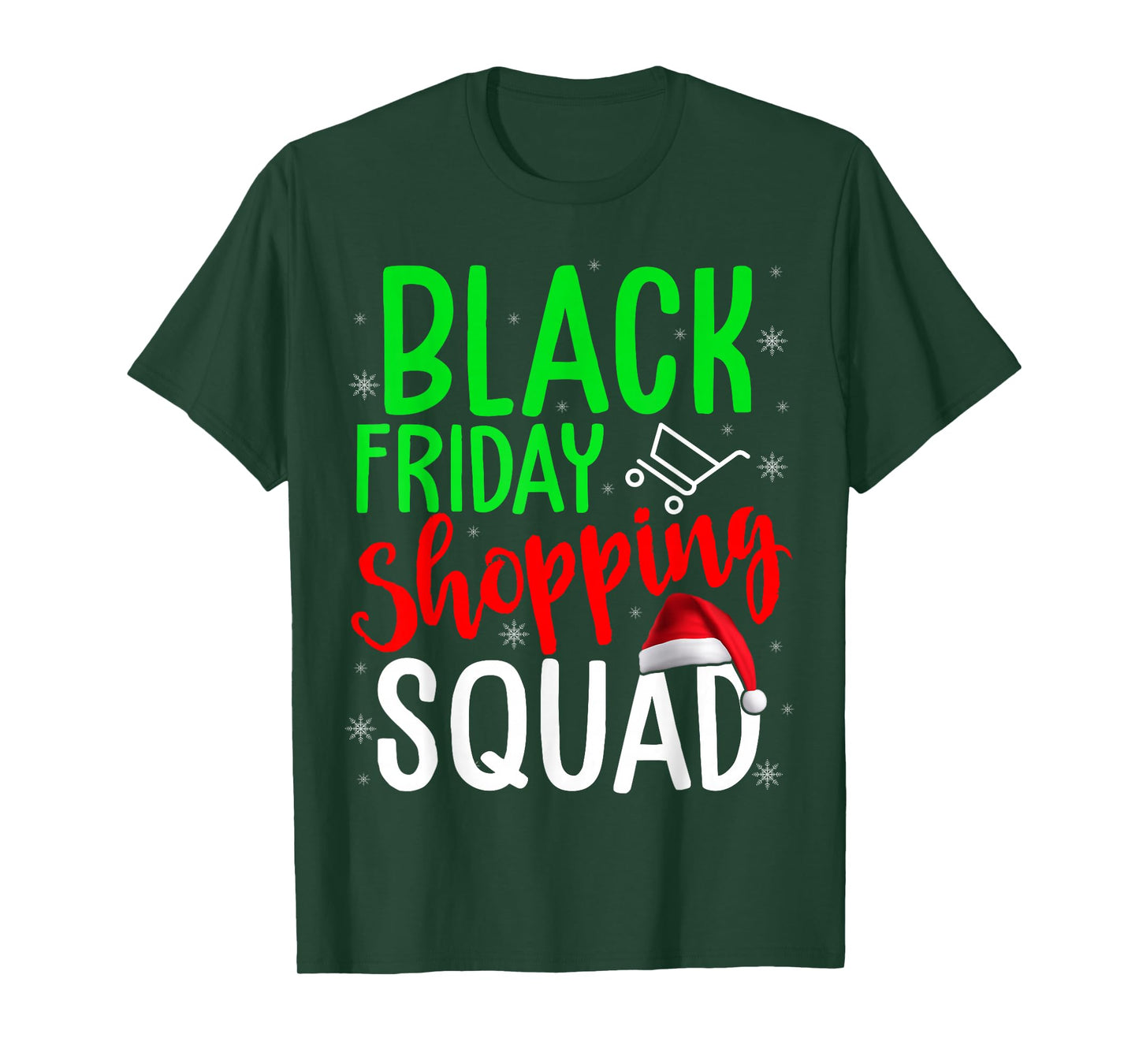 Friday Shopping Squad Cute Christmas Black Shopping Lover T-Shirt